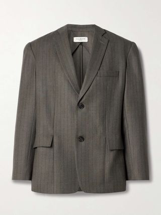 Gemini Pinstriped Wool-Twill Blazer