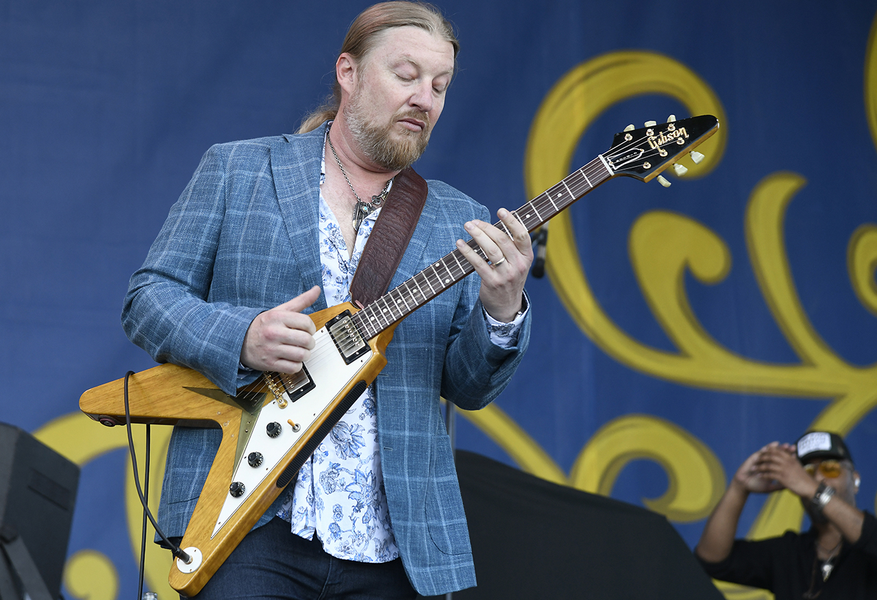 Derek Trucks of Tedeschi Trucks Band performs during the 55th Annual New Orleans Jazz &amp;amp; Heritage Festival at Fair Grounds Race Course on May 03, 2026 in New Orleans, Louisiana.