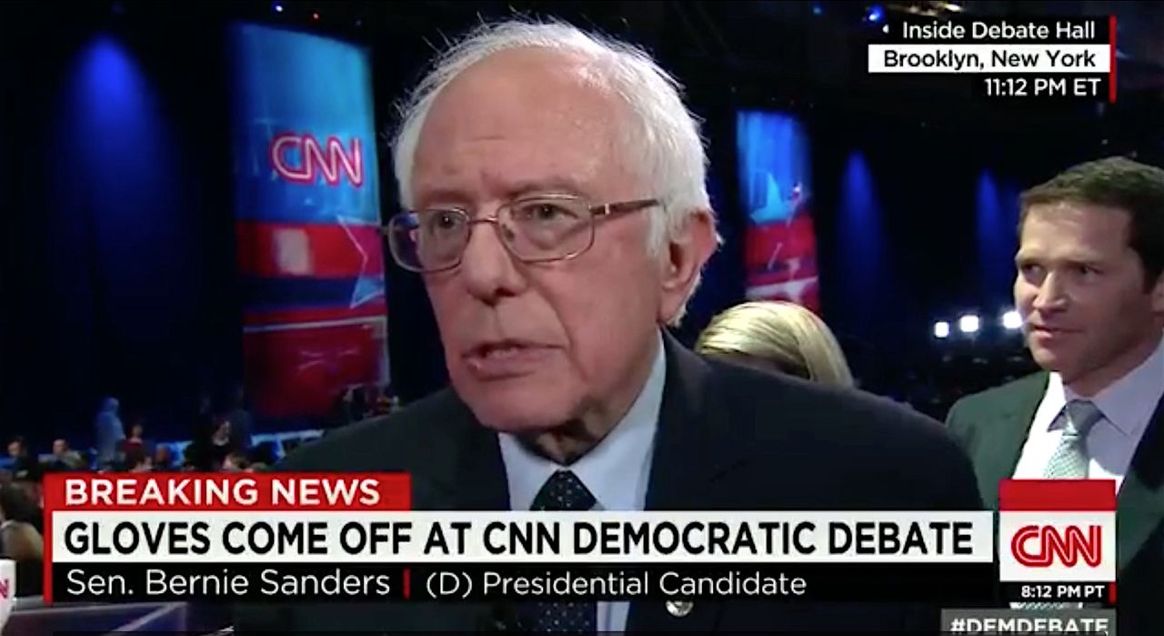 Bernie Sanders explains the rougher tone of the Democratic debate