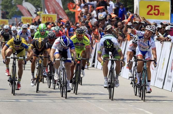 The sprint was close