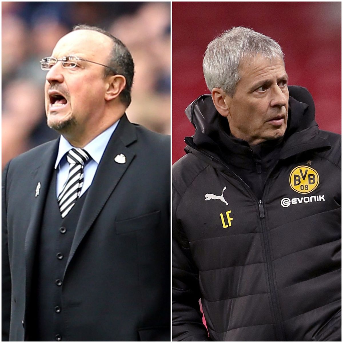 Rafa Benitez and Lucien Favre