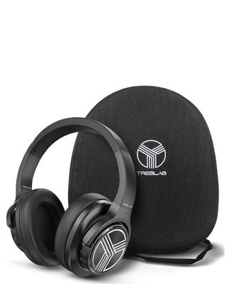 Treblab Z2 headphones in black render.