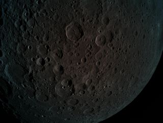 A view of the far side of the moon captured by the Beresheet lander during its lunar orbital insertion on April 4, 2019.