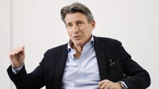 Lord Coe talking during an interview