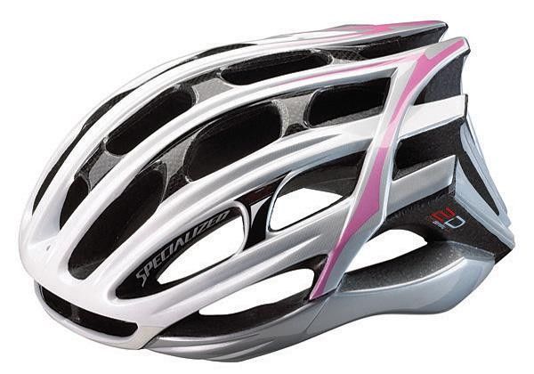 The phenomenally light S-Works 2D helmet is also in women's-specific colorways.
