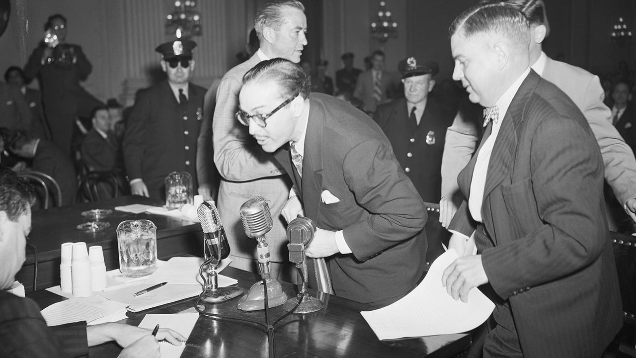 Screenwriter Dalton Trumbo before the Un-American Activities Committee