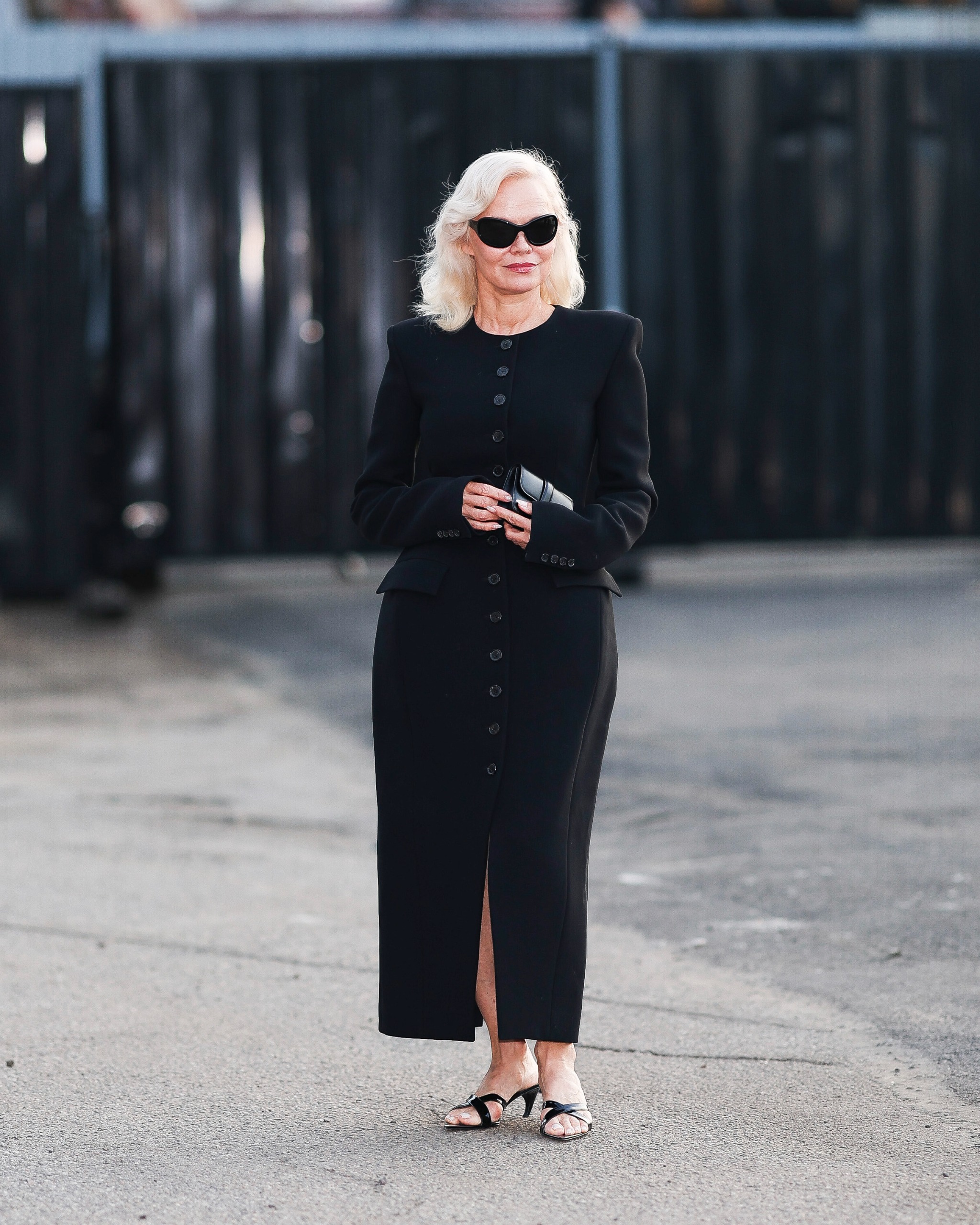Pamela Anderson#039;s celebrity look at the Khaite New York Fashion Week show