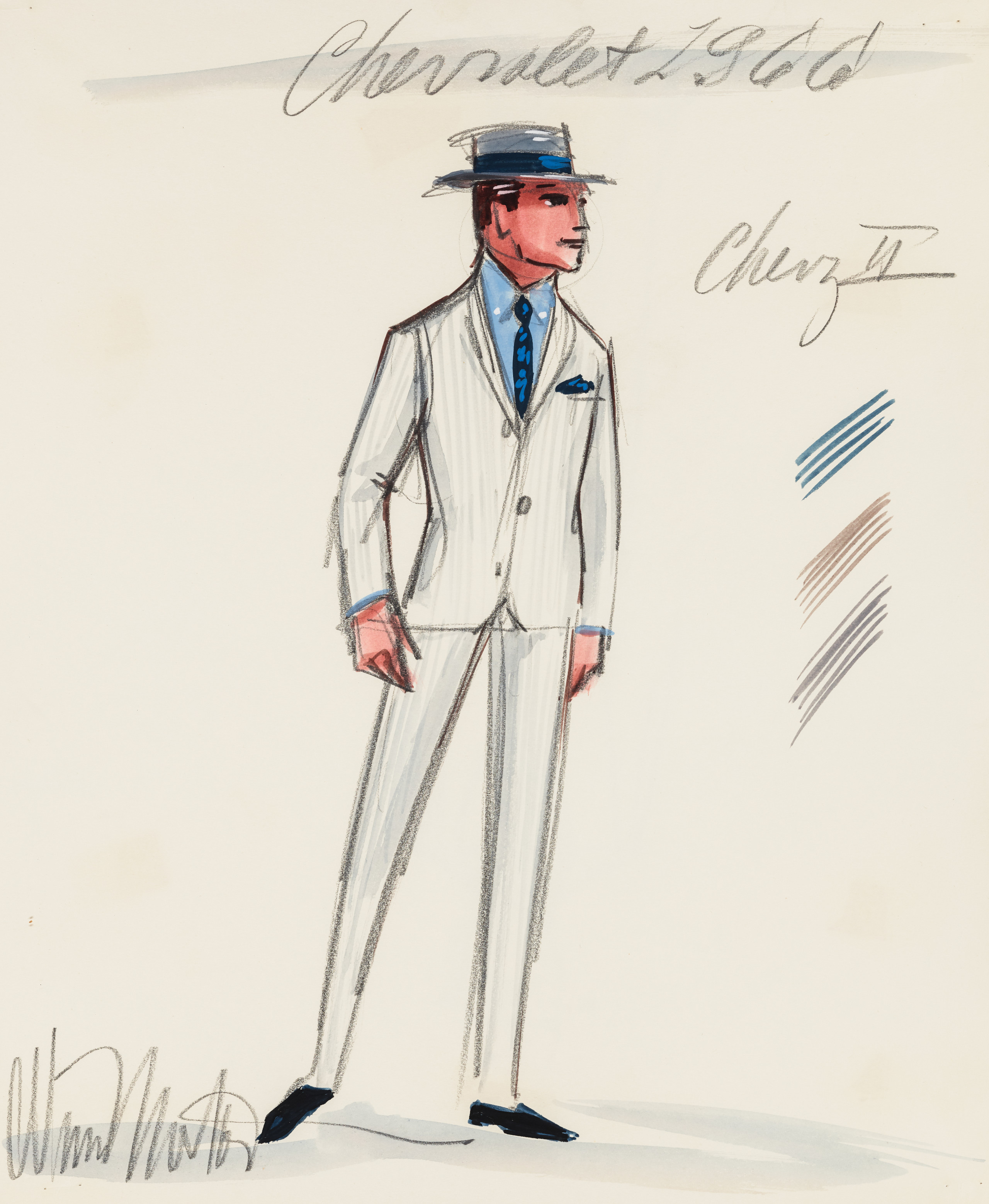 Costume design by Winn Morton for Chevrolet, 1966
