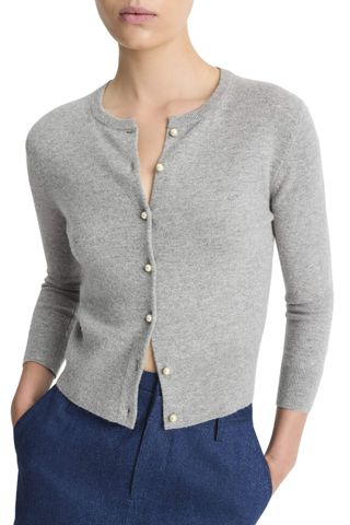 Vince Wool and Cashmere Pearly Button Cardigan (Was $325) 