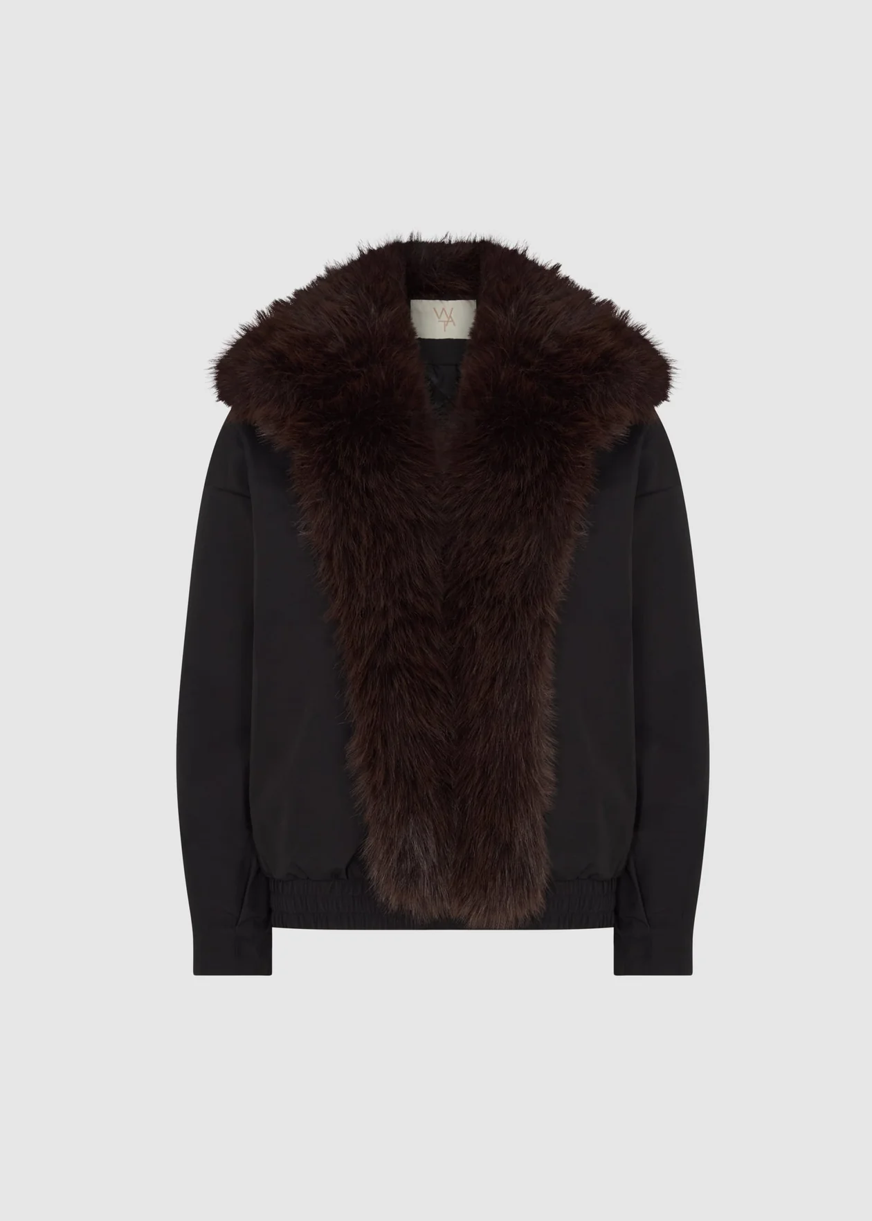 WAT The Brand Faux Fur Collared Bomber