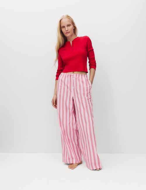 Cotton Rich Henley Striped Pyjama Set