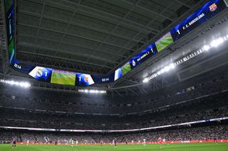 UNSPECIFIED: In this computer-generated artists impression provided by Real Madrid, the winning international tender for the new Benabeu Stadium is shown during the presentation of the tender winners and the project details to build a new football stadium at Estadio Santiago Bernabeu on January 31, 2014 in Madrid, Spain. (Illustration provided by Real Madrid via Getty Images)