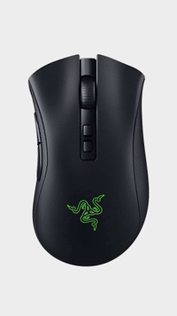 Razer DeathAdder Pro V2
A little more reserved than the Naga Pro, but just as nippy with a 20k sensor. The DeathAdder Pro V2 manages to marry its no-frills 6 button setup, and simple ergonomics with the flawless tracking Razer prides itself on. It's not the lightest, stepping in to the ring at 2.9oz, but it sure packs a punch. Don't punch it back, though, because the buttons are a little flimsy. Still, it's big enough for larger hands, unlike the G203, but does come with a much mightier price tag.