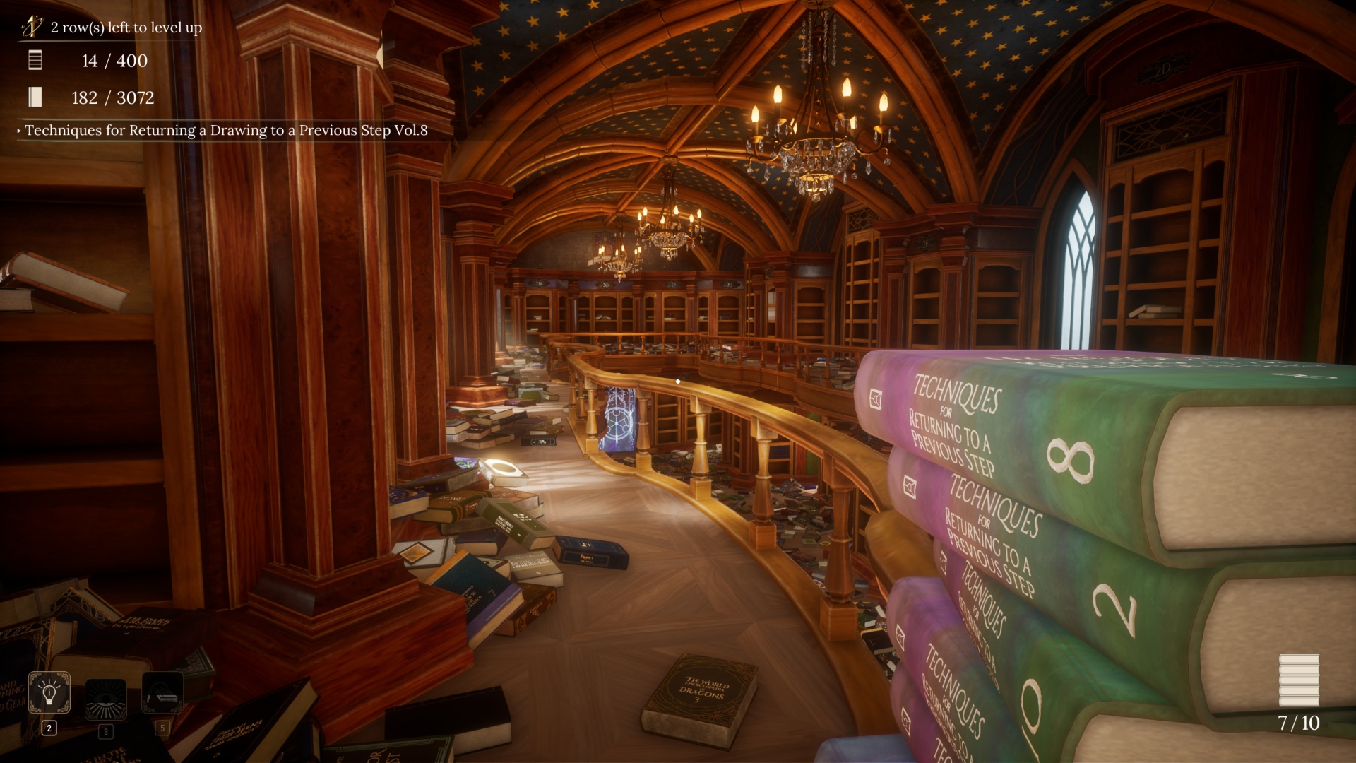 Carrying books in Librarian: Tidy Up the Arcane Librarian