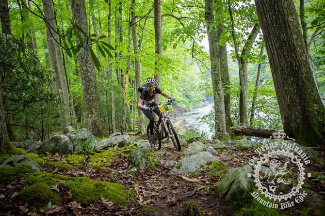 Angie Sokorai finds the line by the rock-strewn riverbed.