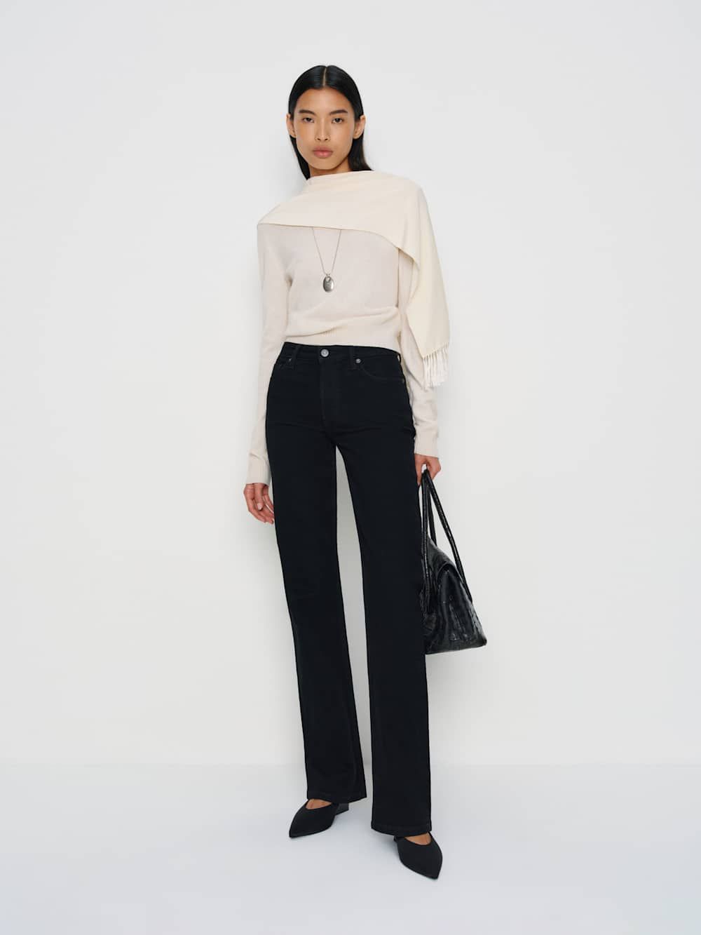 Elton Mid Rise Super Stretch Straight Jeans