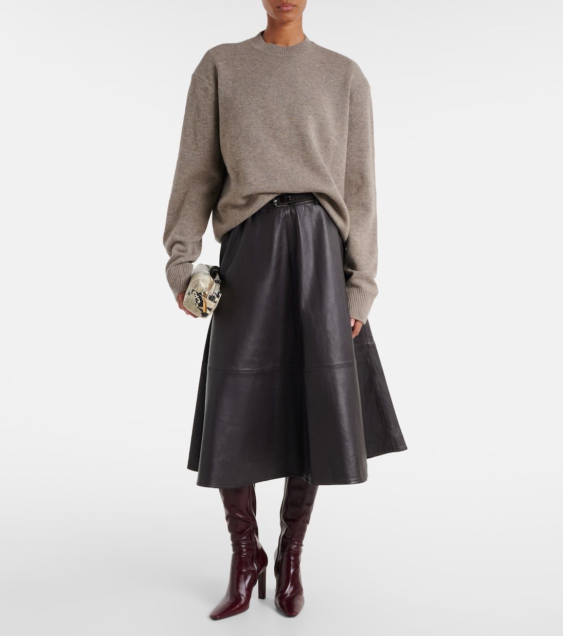 Rafaela Wool and Cashmere Sweater in Beige - the Frankie Shop