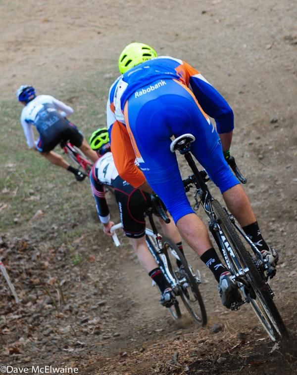 Adam Craig (Team Giant) chasing leader Jeremy Durrin and Justin Lindine