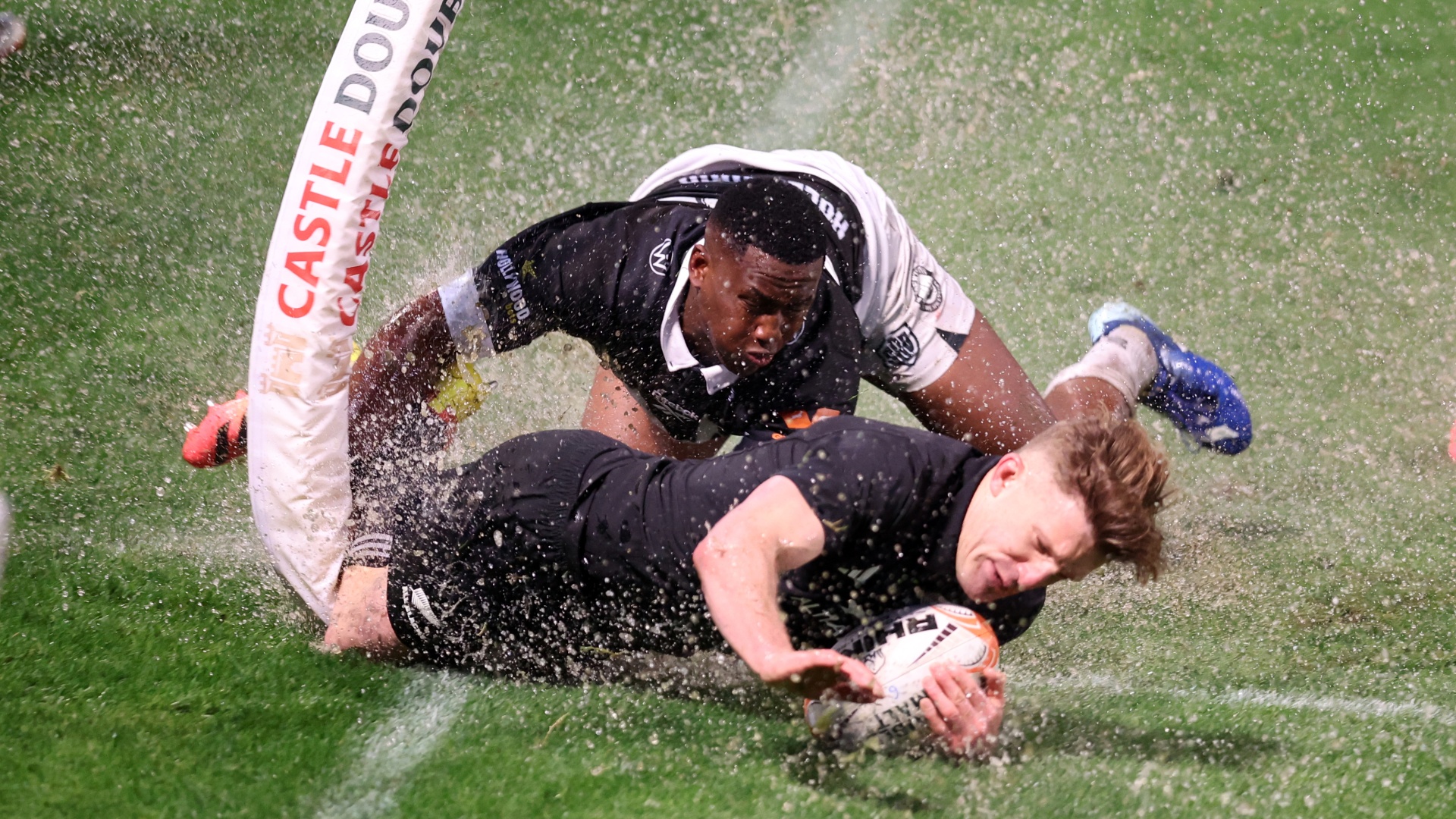 The All Blacks' Damian McKenzie during the Rugby's Greatest Rivalry match between Sharks and New Zealand
