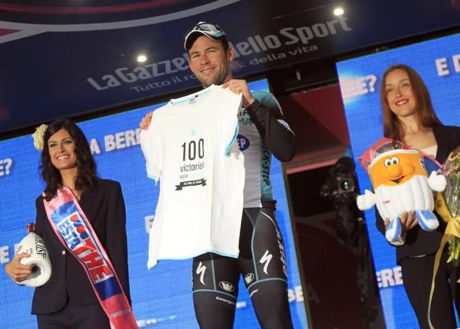 Mark Cavendish won the 100th race in his career with today's victory in stage 12 of the Giro.