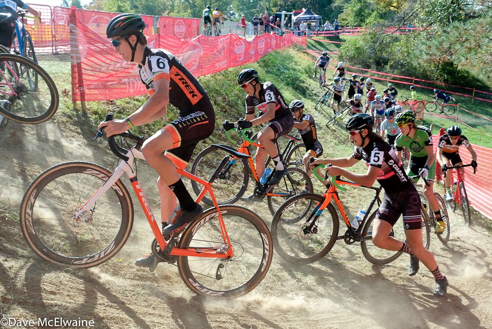 Spencer Petrov (Cyclocross Alliance) riding near the front of the race
