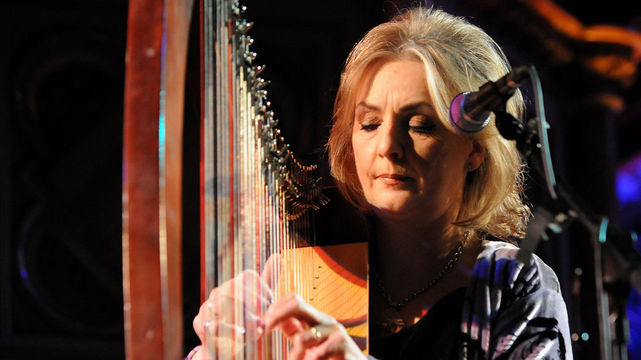 Clannad singer Moya Brennan performs on stage at Union Chapel on March 26, 2009 in London, England