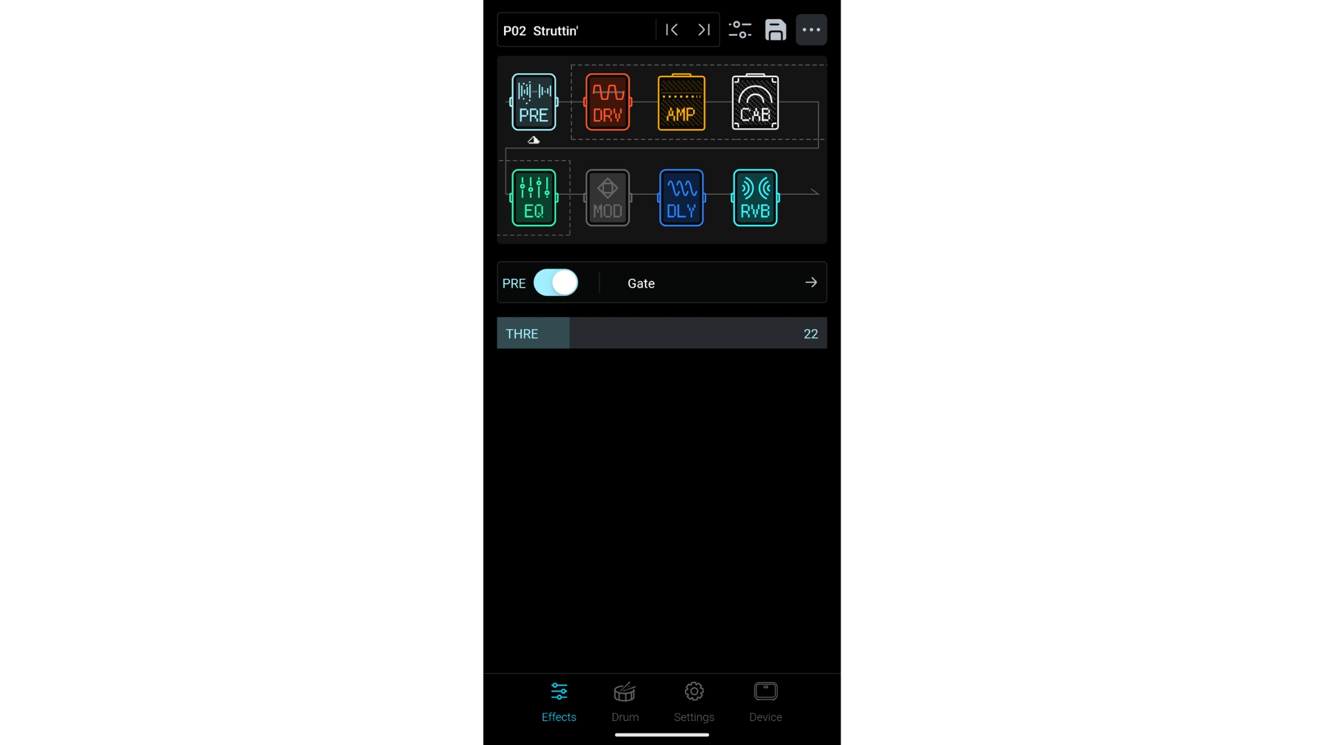 A screenshot of the Tone Wizard app taken from a Google Pixel smartphone