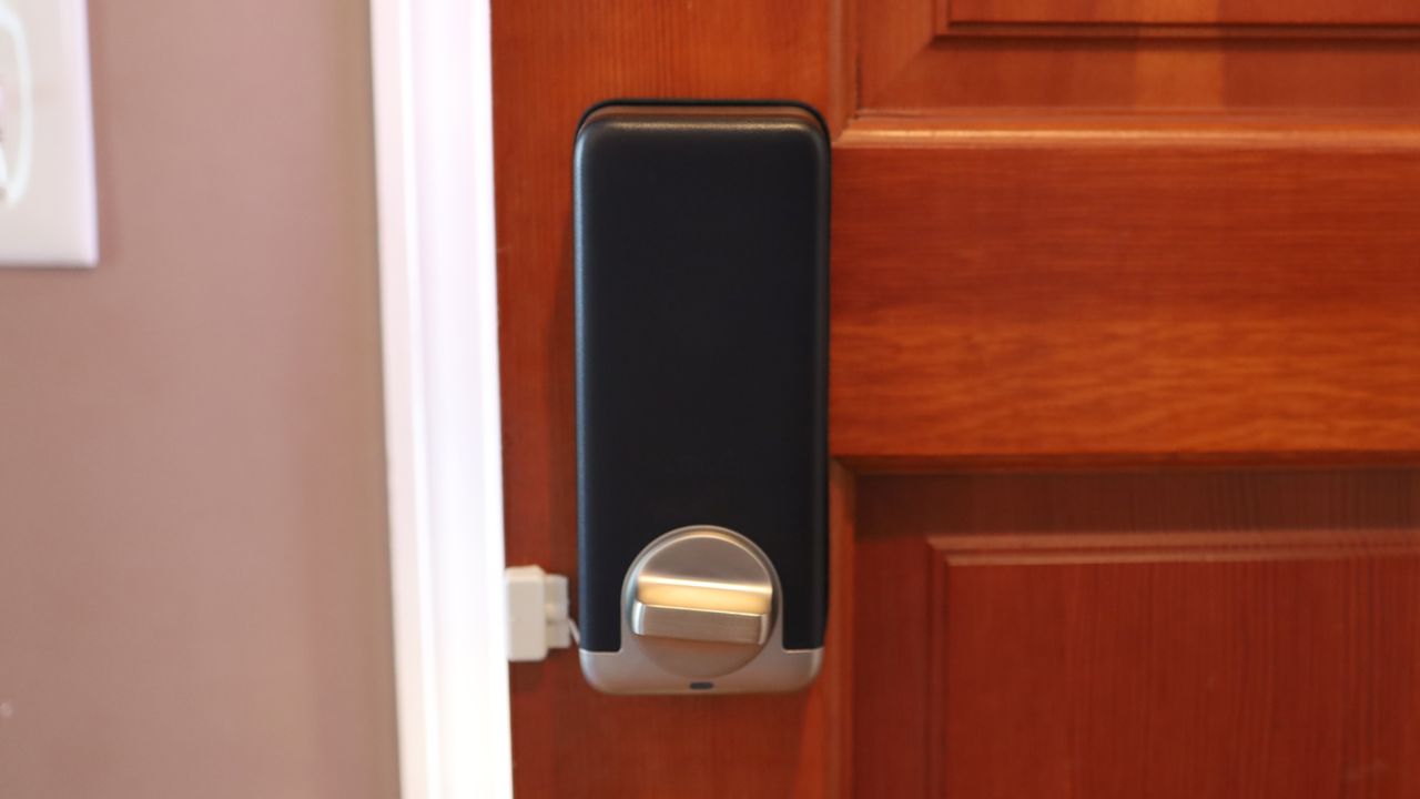 Lockly Visage Zeno Series installed on inside of door
