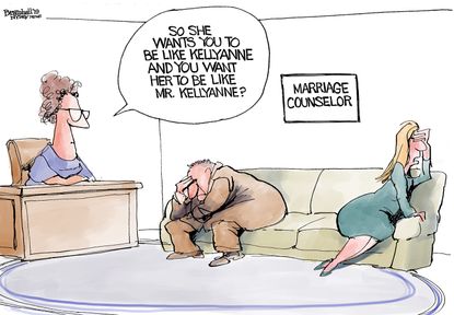 Political Cartoon U.S. Kellyanne Conway George Conway Marriage Counseling