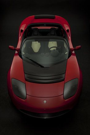Tesla Roadster view from above