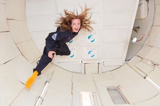 Virgin Galactic customer Joanne Le Bon got a taste of weightlessness aboard a ZERO-G flight in September 2013.