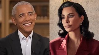 Barack Obama on CNN and Kim Kardashian on All's Fair.