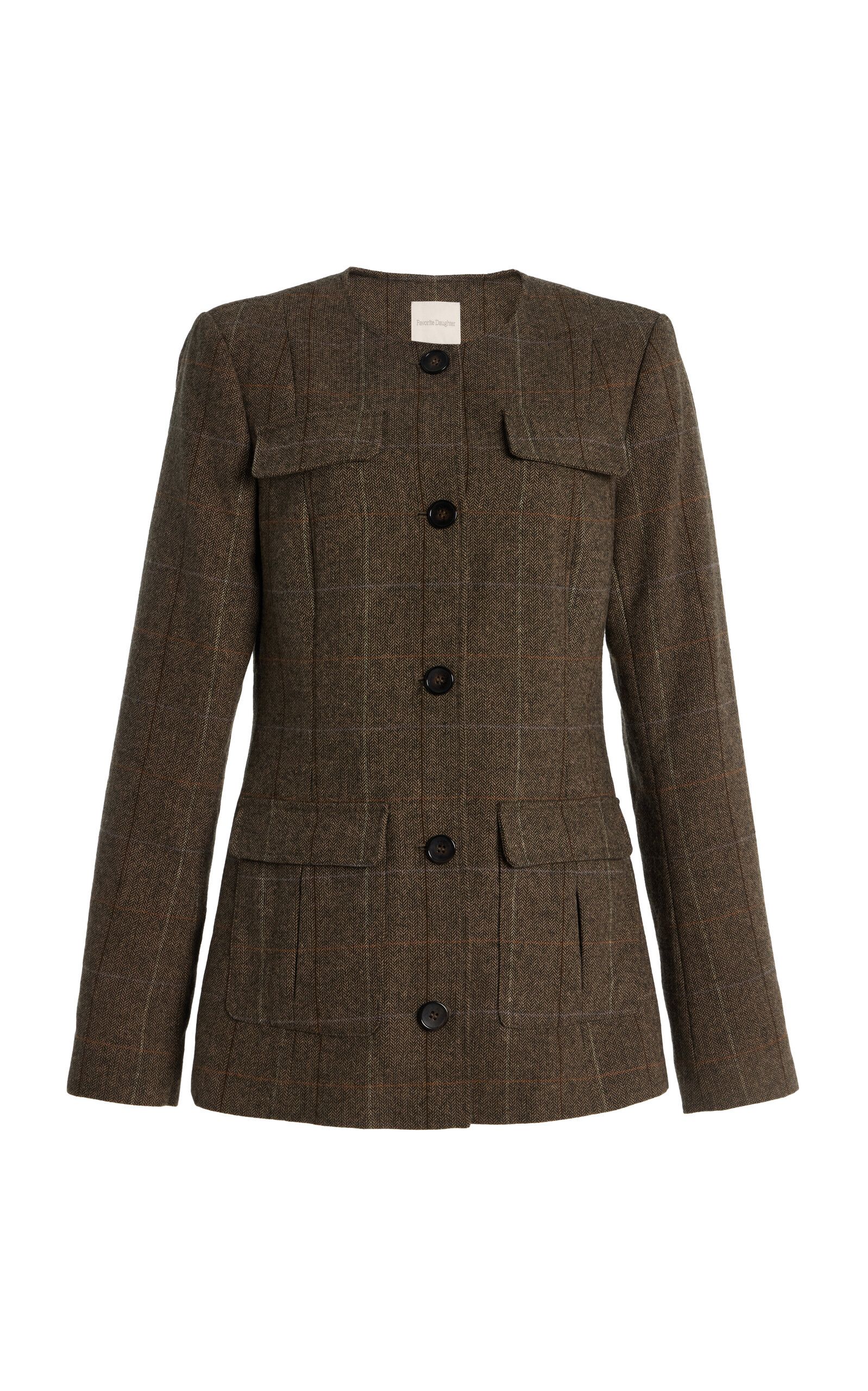 Wool Herringbone Spencer Jacket