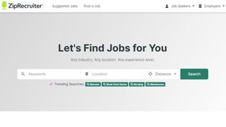 ZipRecruiter website screenshot