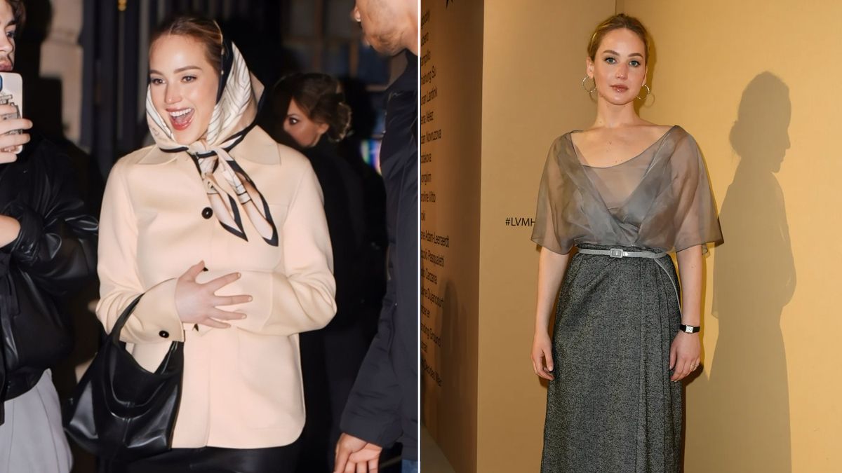 Jennifer Lawrence Embodies the Ladylike Fashion Trend at Paris Fashion Week