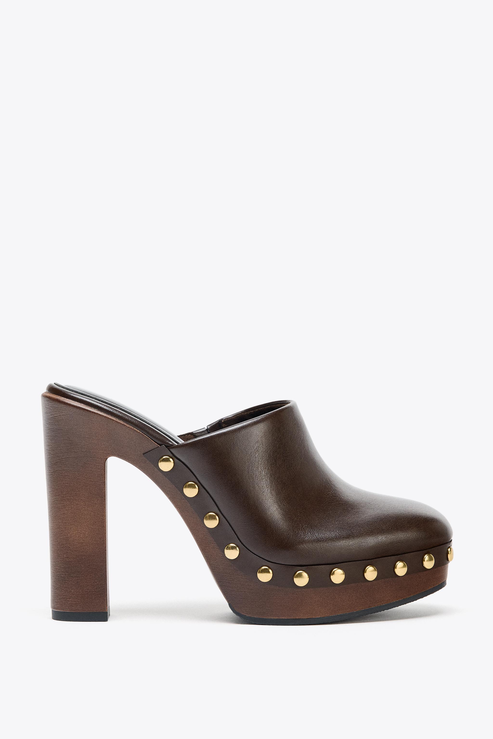 High Heeled Clog With Studs