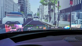 Hyundai Mobis HUD demo at CES 2025