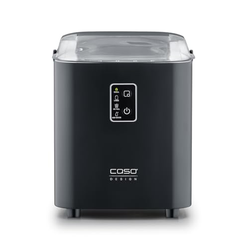 Caso Design Icechef, Compact Ice Cube Maker, Counter-Top Ice Machine for Home and Kitchen, 1l Water Tank, Ice in Just 6 Minutes, 12kg of Ice in 24 Hours, 2 Sizes, Self-Cleaning Ice Cube Maker Machine