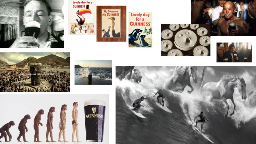 Selection of Guinness ads throughout the ages