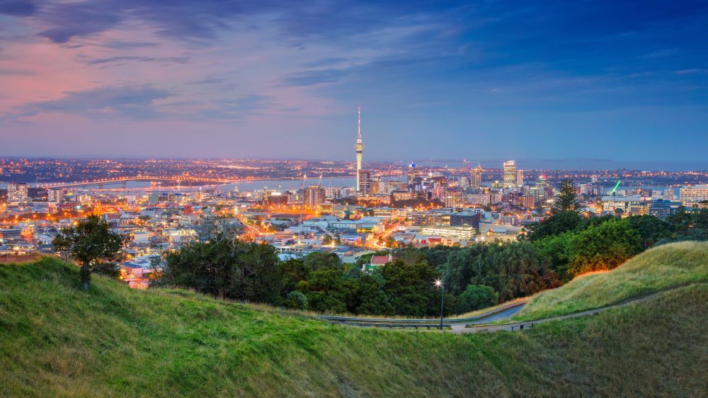 The Auckland skyline.