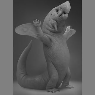 Fantasy creature: greyscale