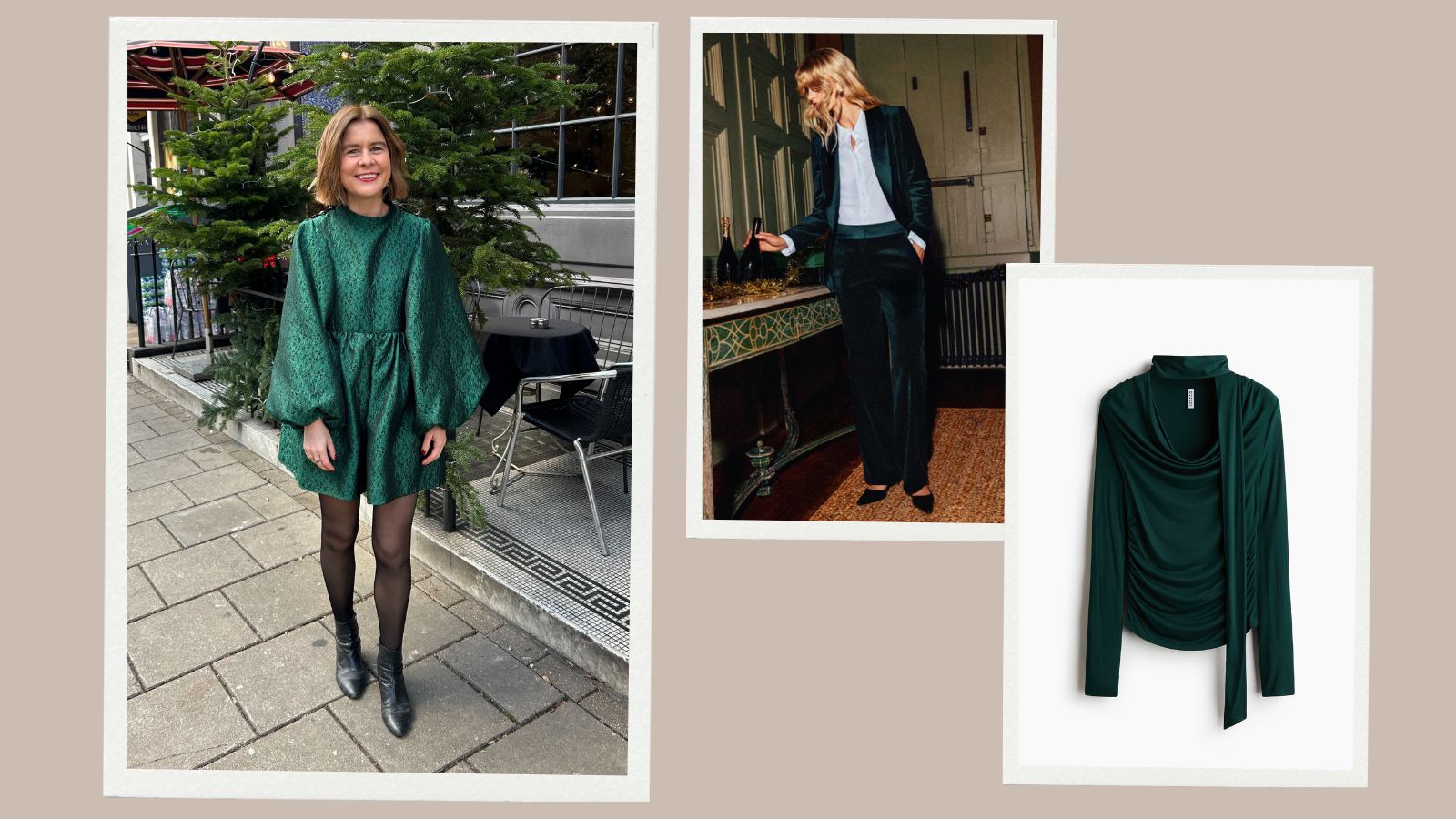 Charlie in festive green outfit