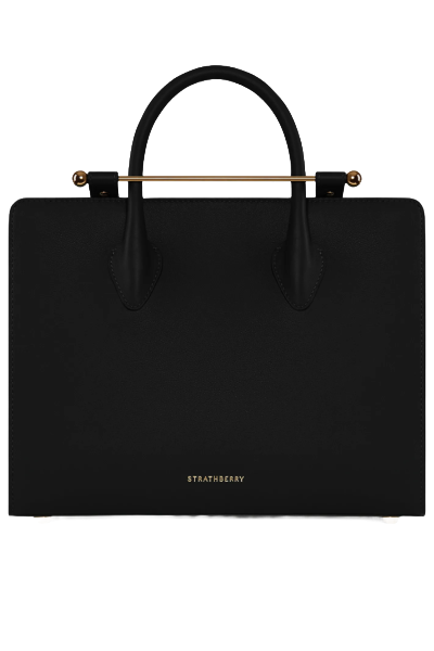 Strathberry Midi Metal Leather Tote Bag