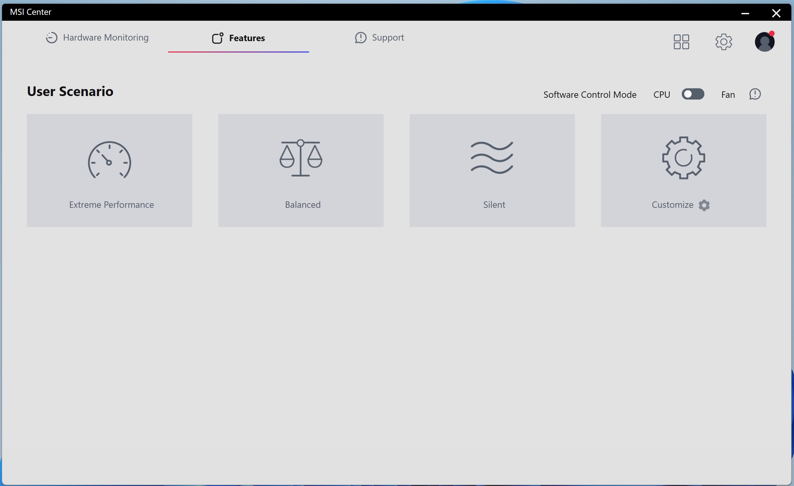 MSI X870I Edge Ti Evo Wifi - MSI Center