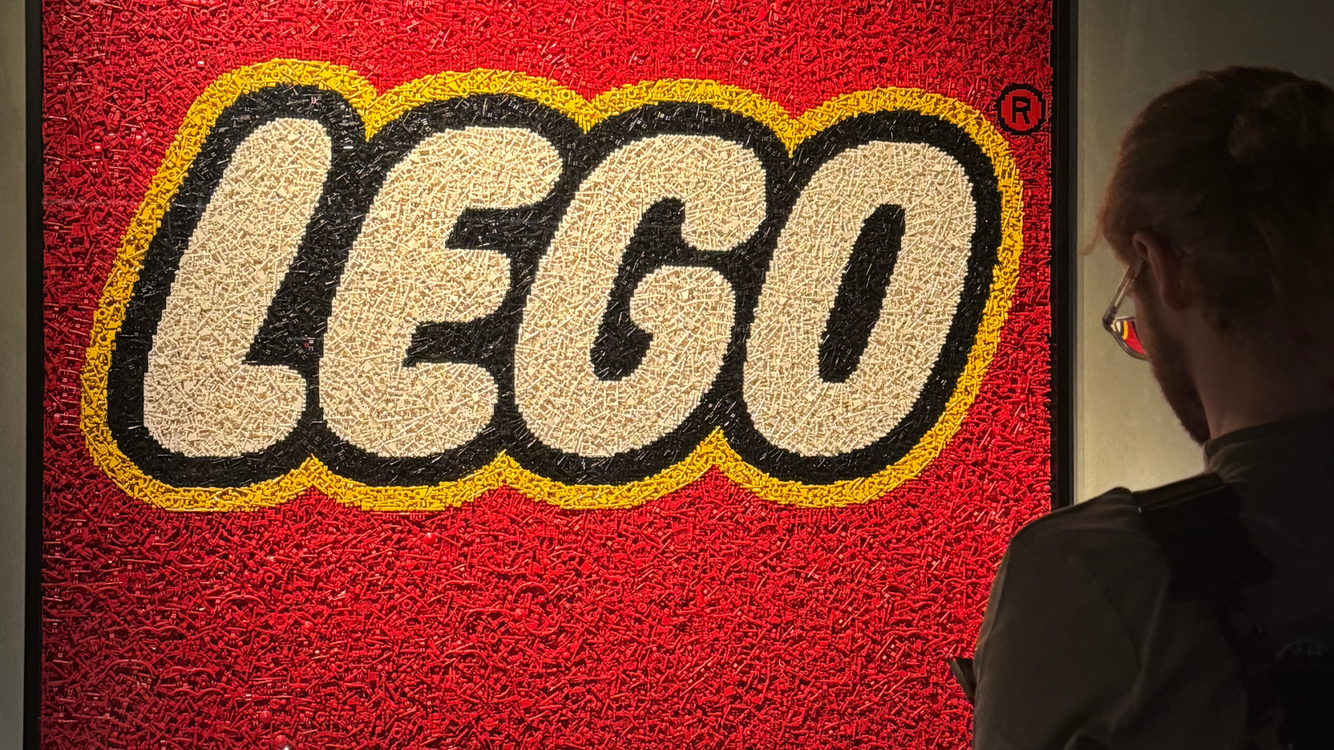 The LEGO sign at LEGO House in Billund, Denmark