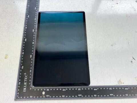 An FCC regulatory photo of a tablet, believed to be the Samsung Galaxy Tab S8 Plus