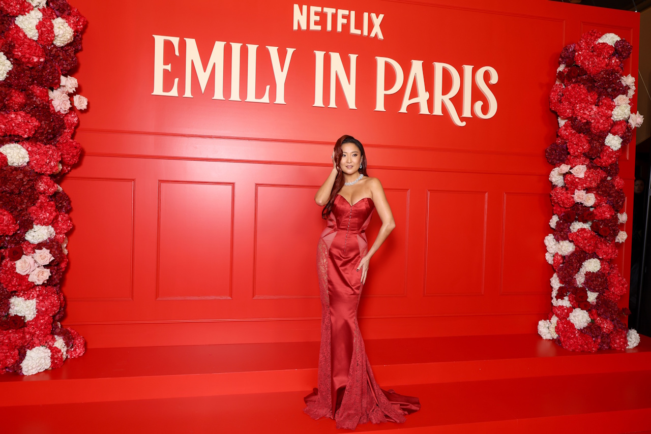Ashley Park attends the "Emily In Paris" - Season Five - Netflix Paris Premiere at Le Grand Rex on December 15, 2025 in Paris, France.