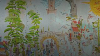 The tapestry at the very beginning of Midsommar.