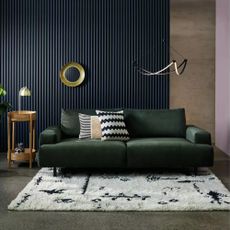Habitat Julien Fabric 2 Seater Sofa - Dark Green