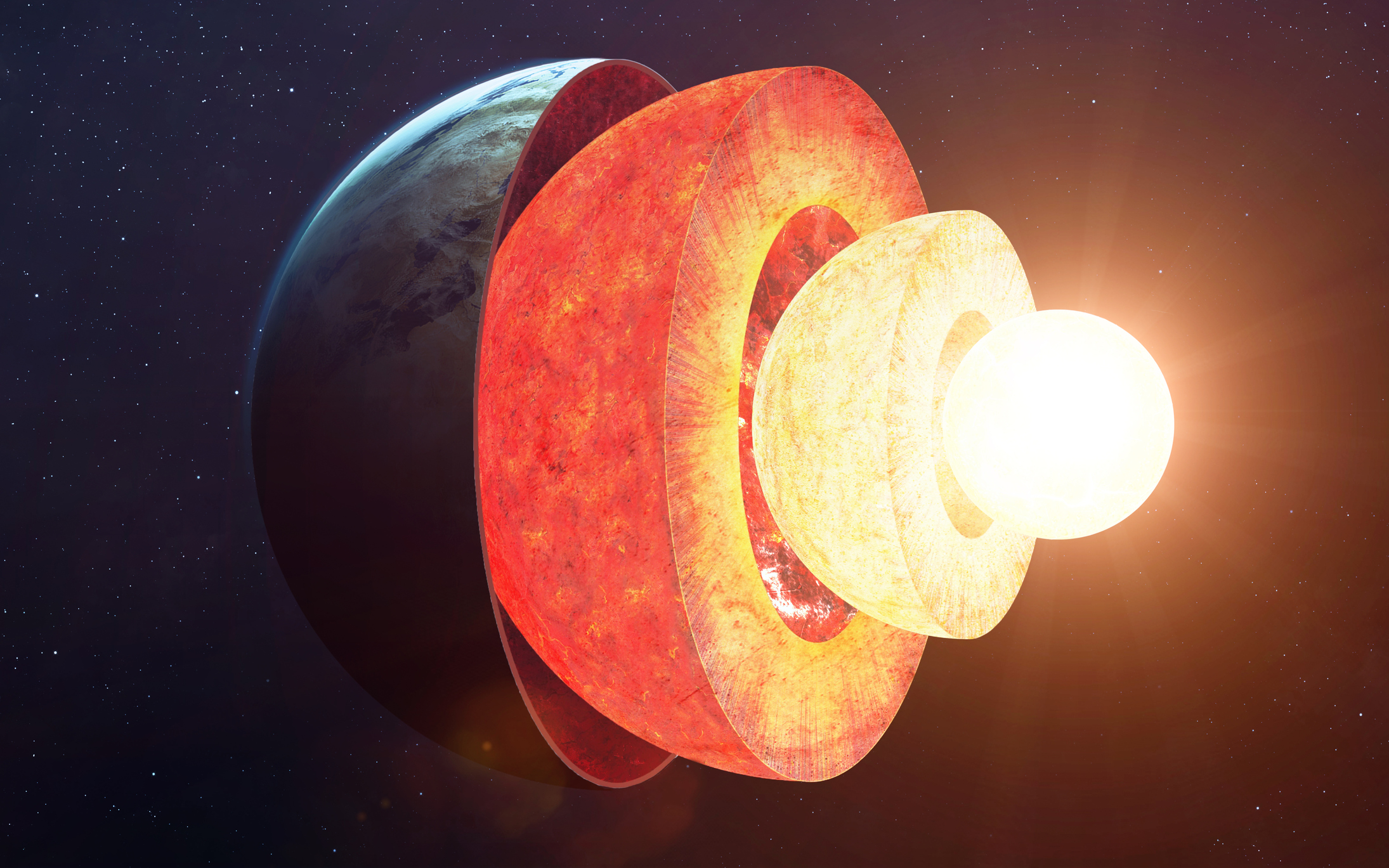 How has Earth's core stayed as hot as the sun's surface for billions of